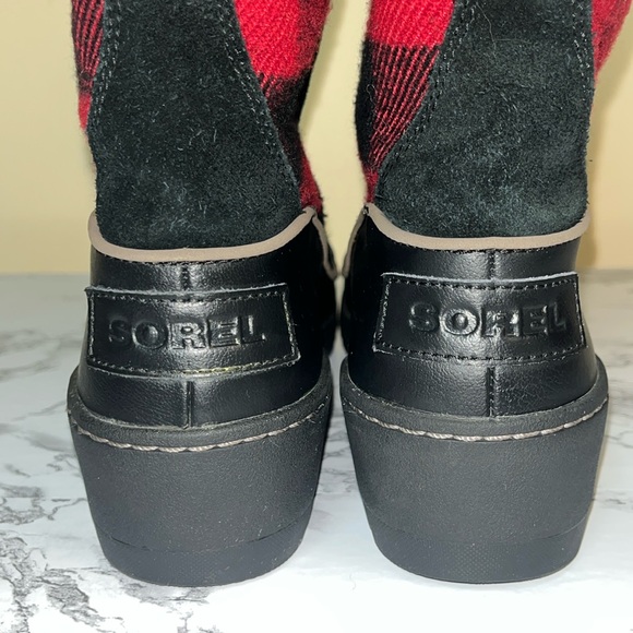 Sorel Tivoli III Buffalo Red & Black Plaid Waterproof Tall Boots Size 8.5 - Picture 17 of 17